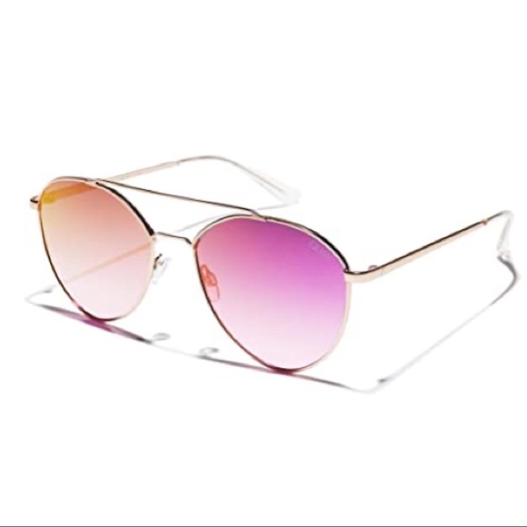 Quay Dragonfly Aviator Sunglasses Gold / Pink - Picture 3 of 5